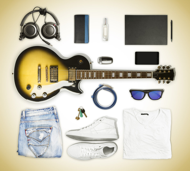 Guitar, wear and accessories - Foto, Bild