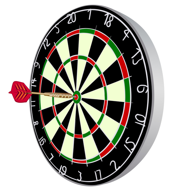 Darts aim with darts - Vector, Imagen
