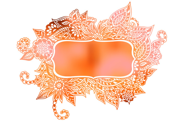 Doodle colored frame - Вектор,изображение