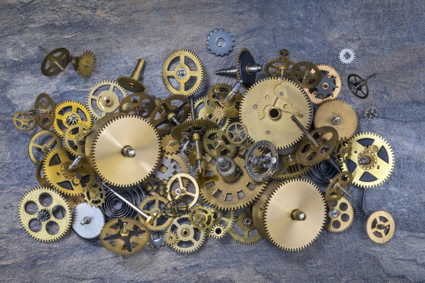 Old Clock Parts - Cogs, gears, wheels - Photo, Image