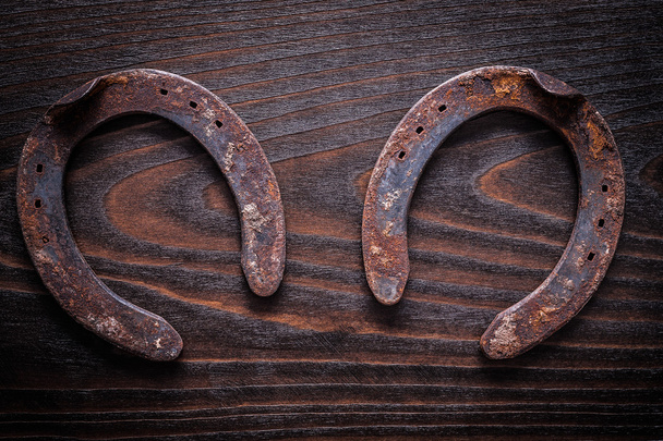 Rusty old-fashioned horseshoes - Zdjęcie, obraz