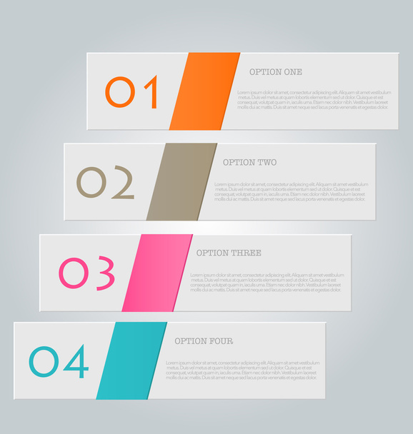 Infographic template with step options for business, startup concept, web design, data visualization, banner, brochure or flyer layouts, presentation, education - Wektor, obraz