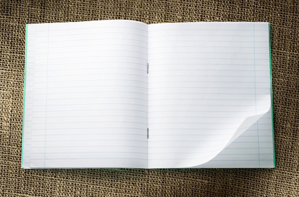 Cuaderno en blanco abierto
 - Foto, imagen