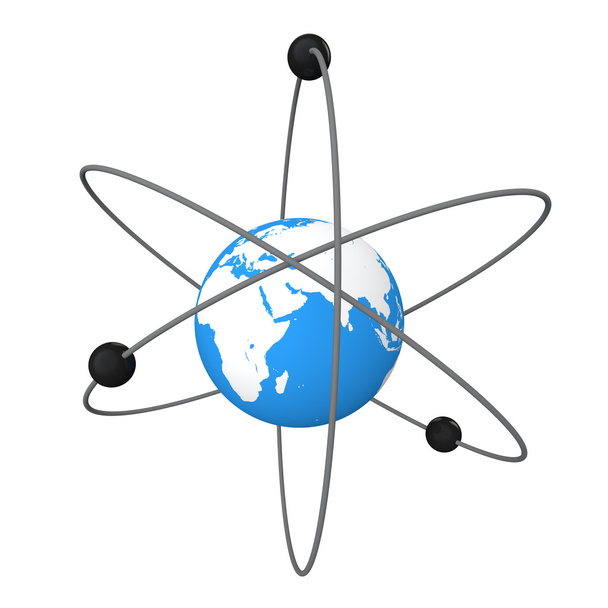 3d Terre en symbole atome
 - Photo, image