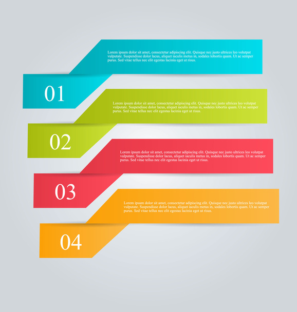 Business infographics tabs template for presentation, education, web design, banners, brochures, flyers. - Vector, Image