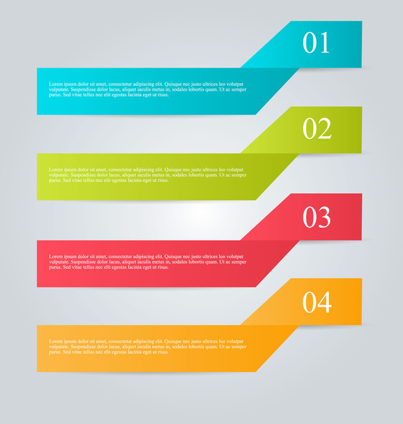 Business infographics tabs template for presentation, education, web design, banners, brochures, flyers. - Vektori, kuva
