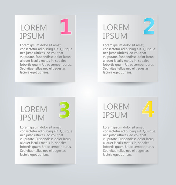 Business infographics tabs template for presentation, education, web design, banners, brochures, flyers. - Vektör, Görsel