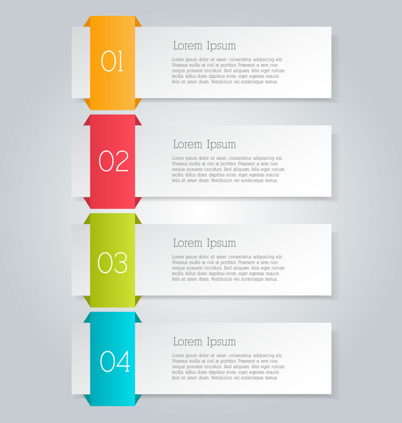 Business infographics tabs template for presentation, education, web design, banners, brochures, flyers. - Vettoriali, immagini