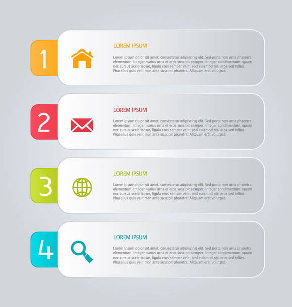 Infographic template for business, education, web design, banners, brochures, flyers. - Вектор, зображення