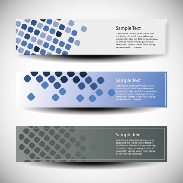 Vector set of three banner designs - Vettoriali, immagini
