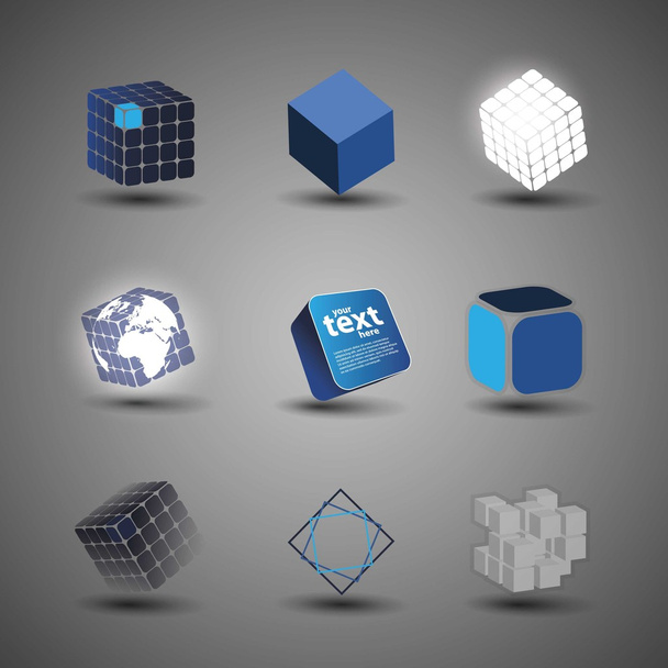 Collection Of Cube Designs - Vector, Image