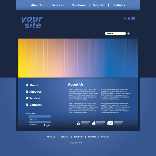 Abstract business web site design template vector - Wektor, obraz
