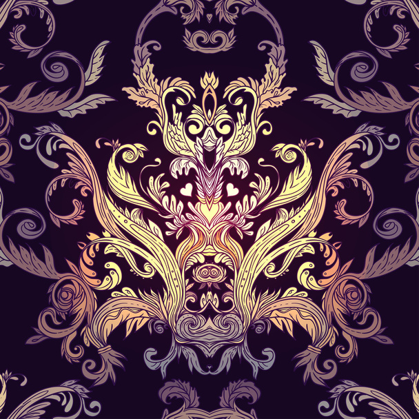 Seamless vintage baroque pattern - Vektor, obrázek