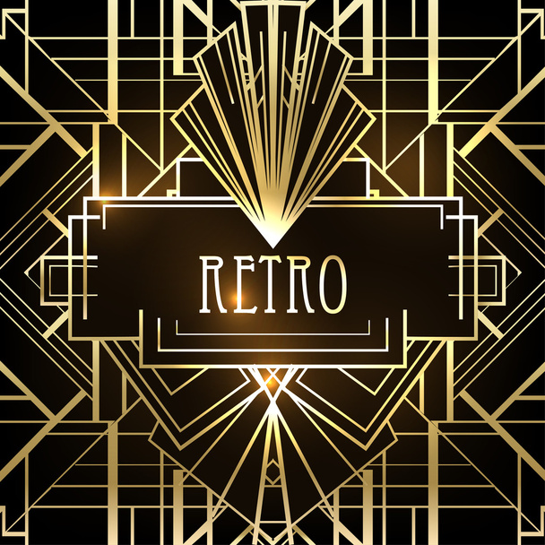 Art deco geometric retro pattern - Vector, afbeelding