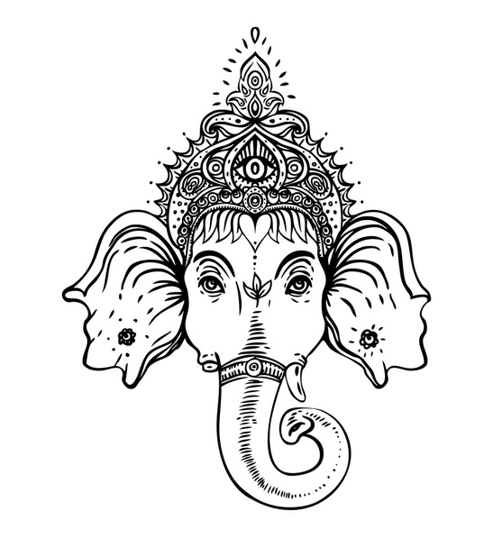 Hindu Lord Ganesha. - Διάνυσμα, εικόνα