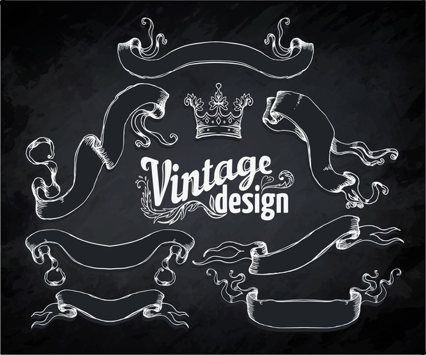Elementos de diseño decorativo vintage
 - Vector, Imagen
