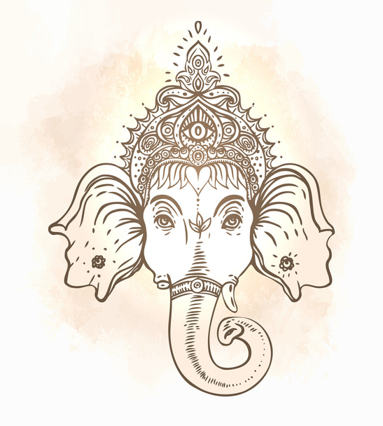 Hindu Lord Ganesha. - Vektör, Görsel