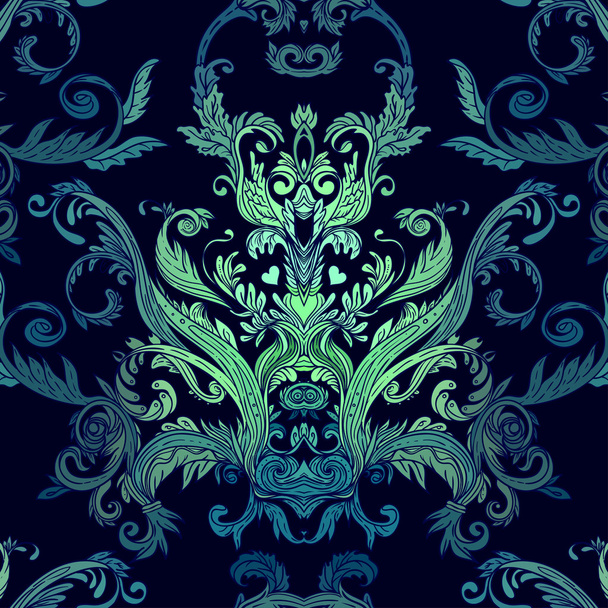 Seamless vintage baroque pattern - Vector, afbeelding