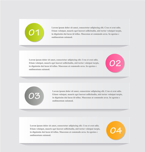 Business infographics tabs template for presentation, education, web design, banners, brochures, flyers - ベクター画像