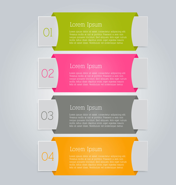 Business infographics tabs template for presentation, education, web design, banners, brochures, flyers - Vector, Image