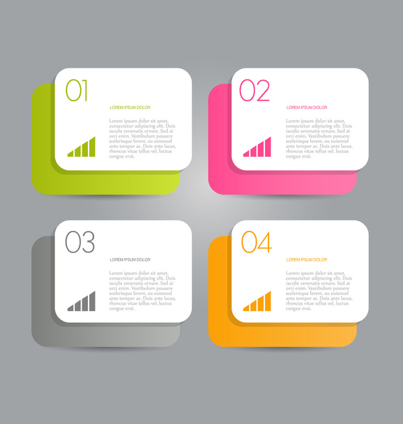 Business infographics tabs template for presentation, education, web design, banners, brochures, flyers - ベクター画像