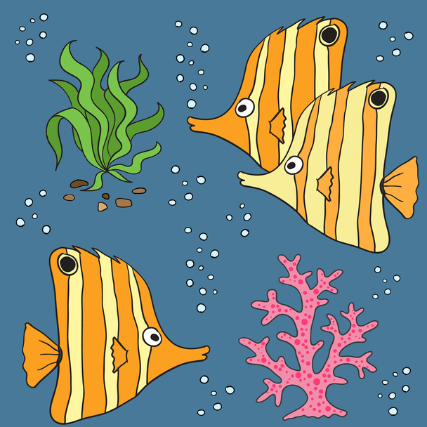 coral fish set - ベクター画像
