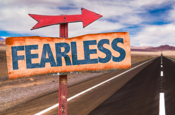 Fearless wooden sign - Photo, Image