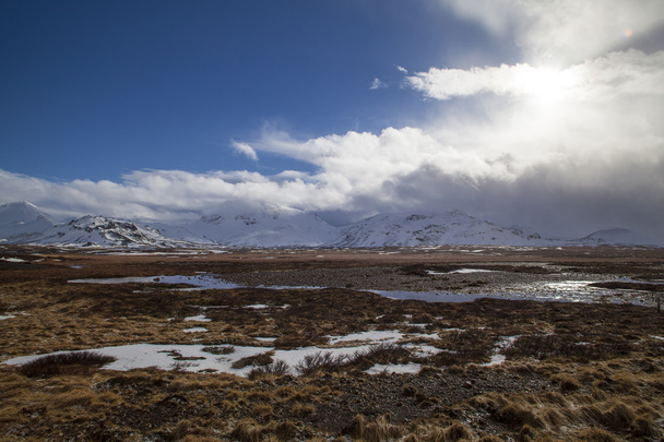 Snowy mountain landscape in Iceland - Photo, Image