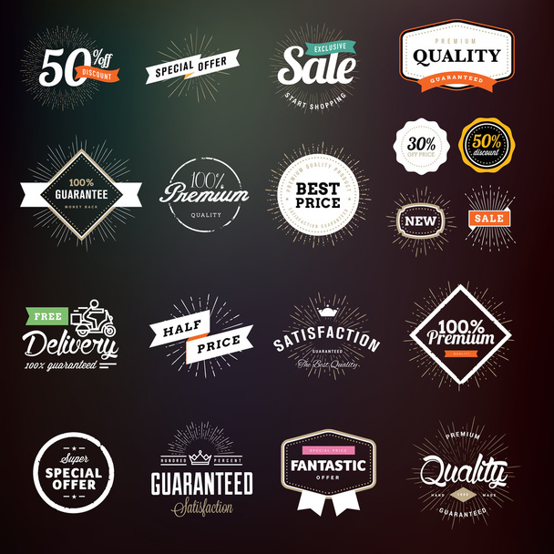 Collection of premium quality badges and labels for designers. - Vector, Image