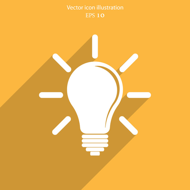 Vector idea bulb icon - Vector, afbeelding