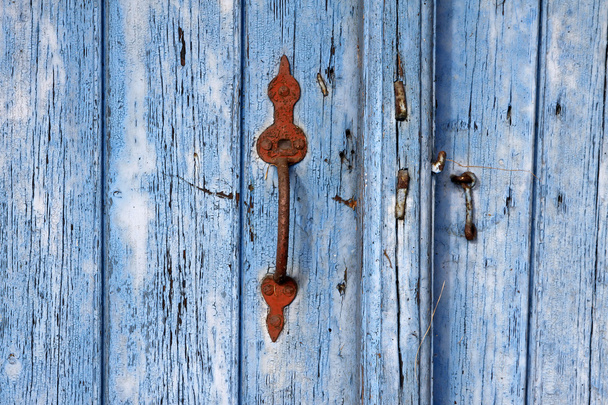 kék ajtó, az Alsó-Szászország, Németország - Fotó, kép
