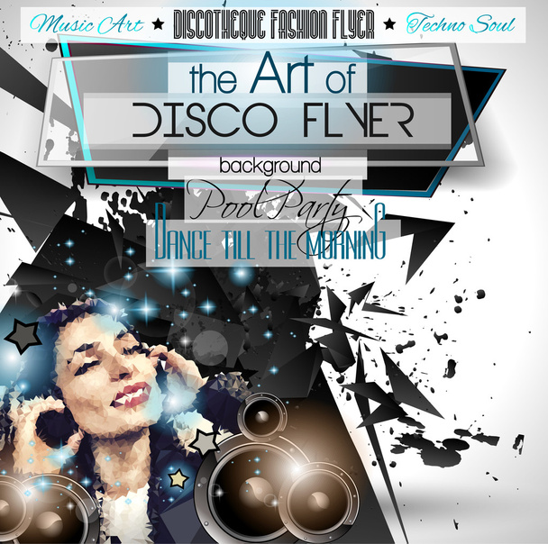 Klub Disco Flyer - Vektor, obrázek