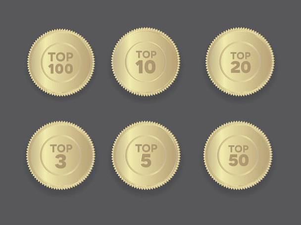 TOP badges set - Vector, Image
