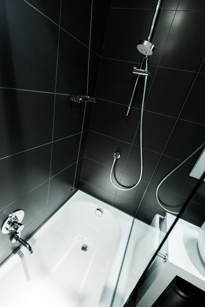 Fekete fürdőszoba Design - Fotó, kép