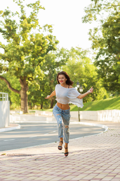 Happy girl in the park - Photo, Image
