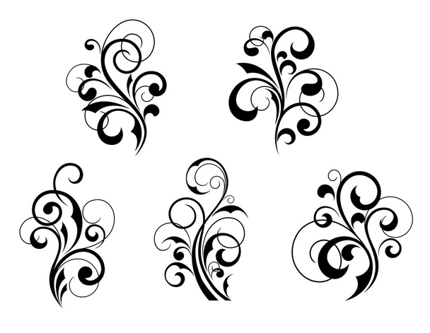 Elementos y motivos florales
 - Vector, imagen