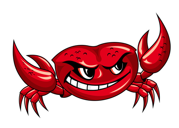 Red crab with claws - Vector, Image