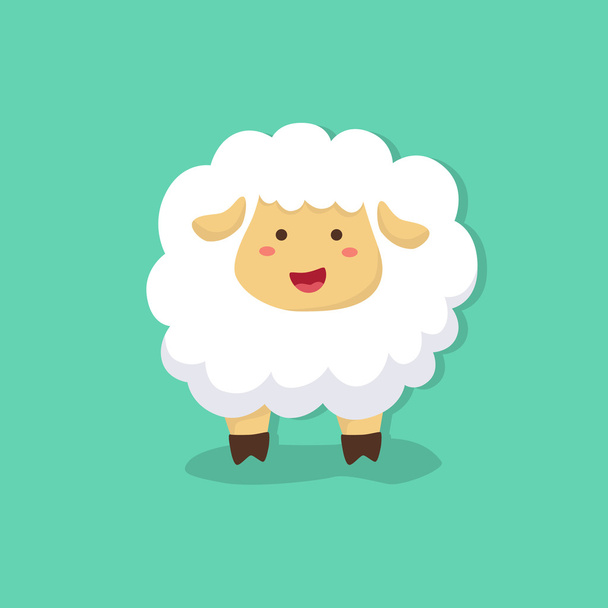 Mignon mouton à Tosca fond vert
 - Vecteur, image