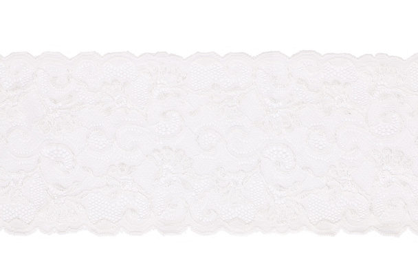 White lace on white background - Photo, Image