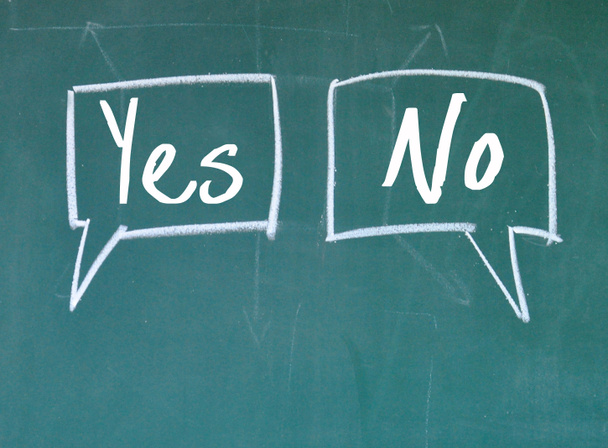 yes and no debate sign on blackboard - Photo, Image