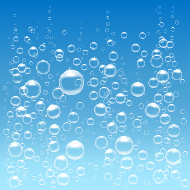 Isolated bubbles under water vector illustration - Διάνυσμα, εικόνα