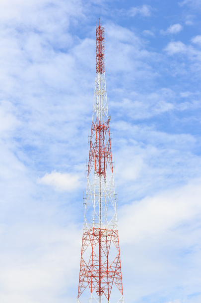 Cell phone tower on sky background - Photo, Image
