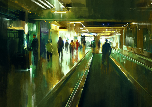 people walking in the terminal - Photo, Image