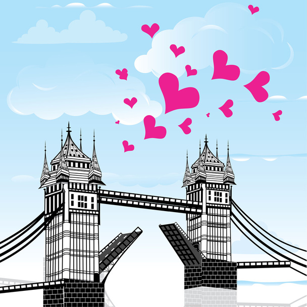 Tower Bridge, Londen vector - Vector, afbeelding