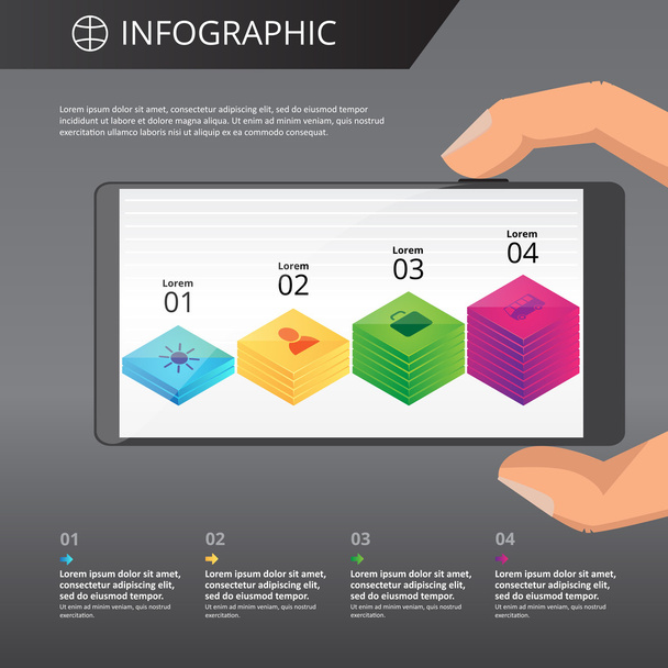 infographics template - Вектор,изображение