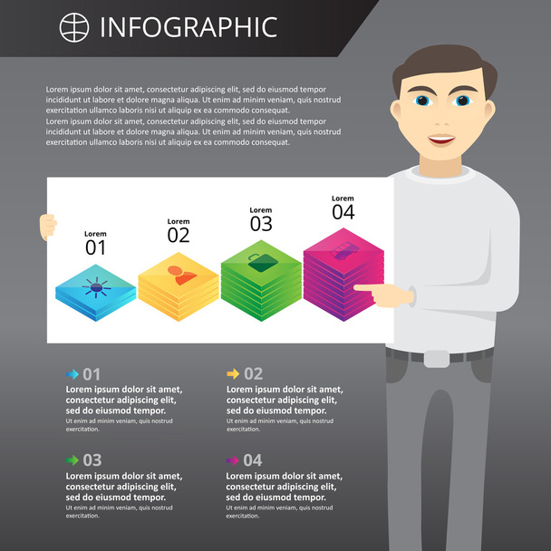 infographics template - Vetor, Imagem