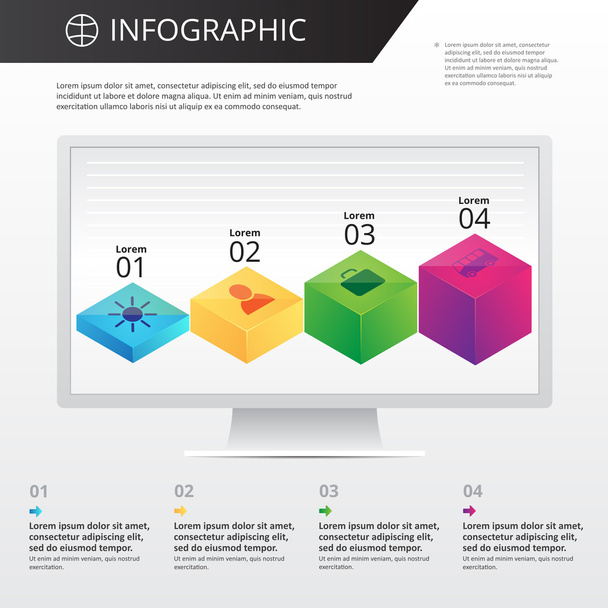 infographics template - Vector, imagen