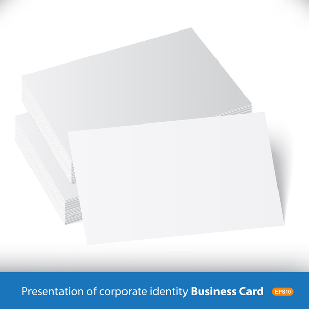 Stack of blank business cards - Vector, Image