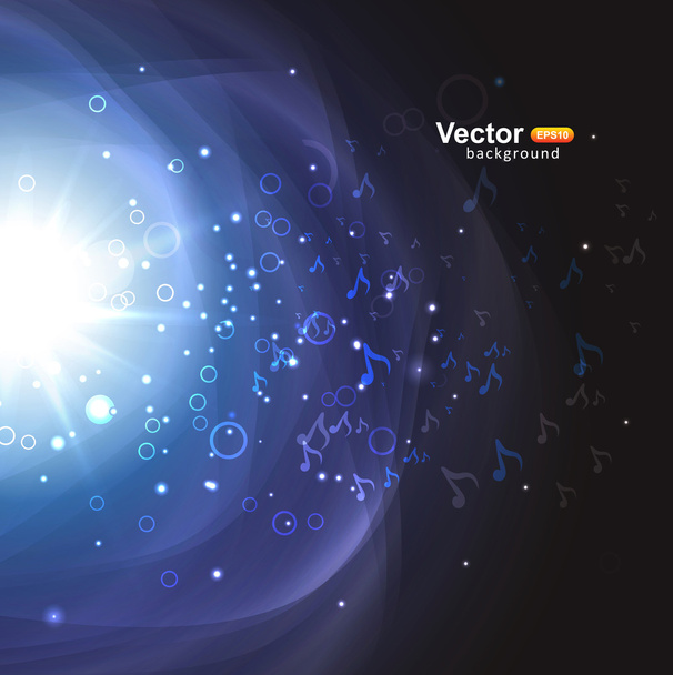 Abstract blue Muziek equalizer - Vector, afbeelding