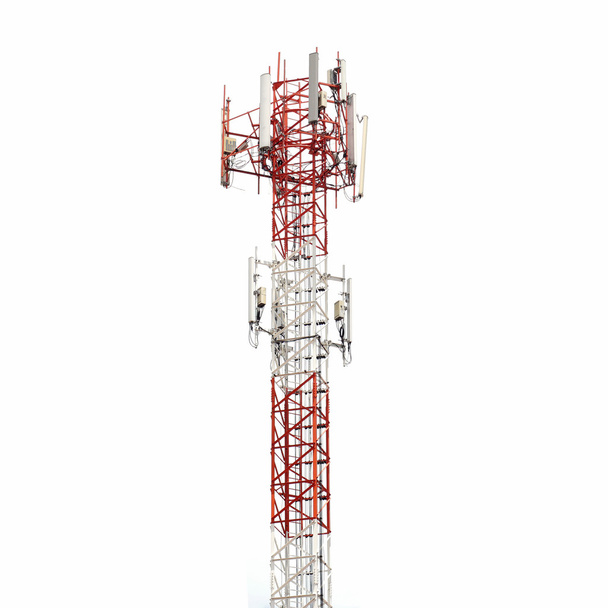 telecommunication tower isolated on white  - Photo, Image